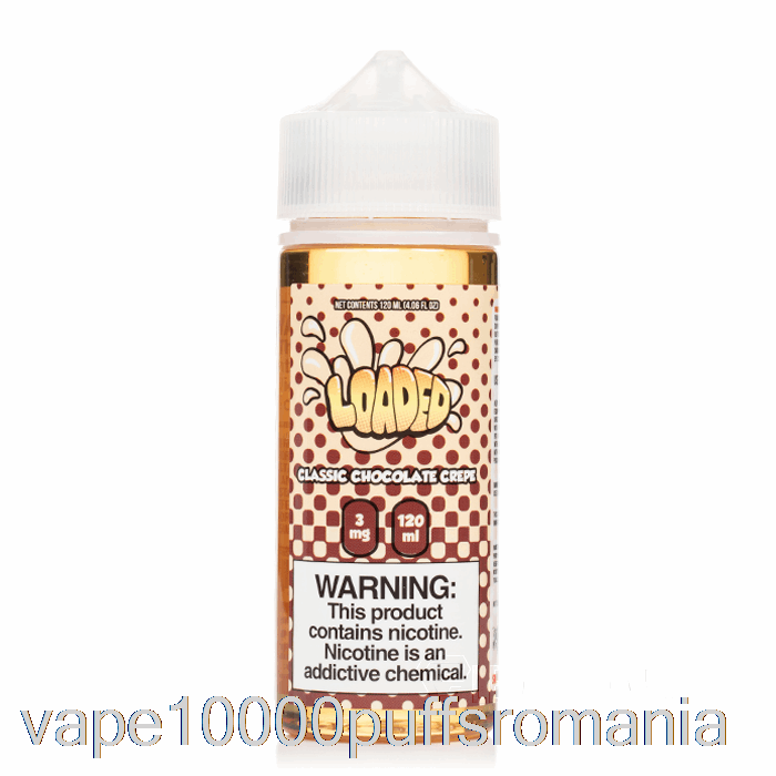 Vape Romania Clasic Crep De Ciocolata - E-lichid încărcat - Vapori Nemilos - 120ml 0mg